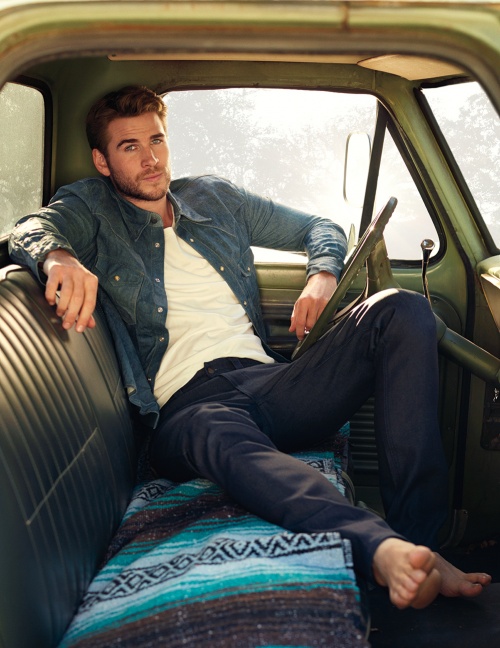 Shirt by Saint Laurent, t-shirt by Calvin Klein, jeans by Nudie Jeans
